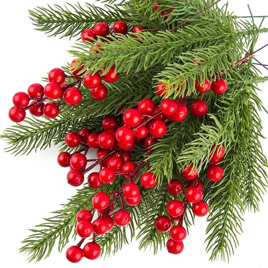 Artificial Pine & Berry Branches(10pcs)