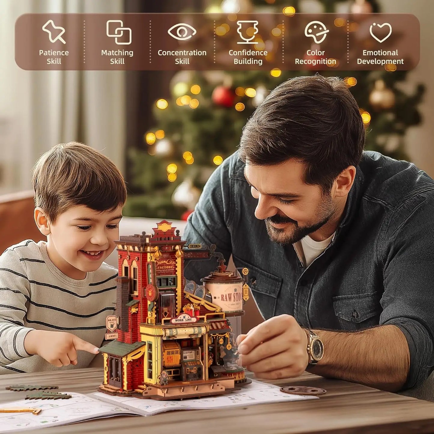 NoeluxeTM Christmas Dream Gift Factory Music Box