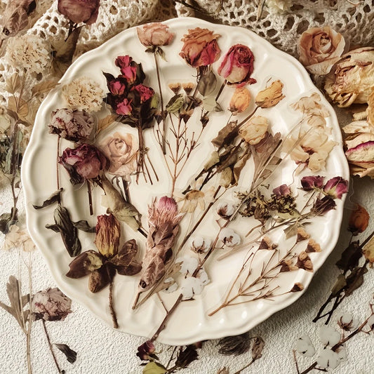 40pcs Rose & Leaf PET Sticker Set