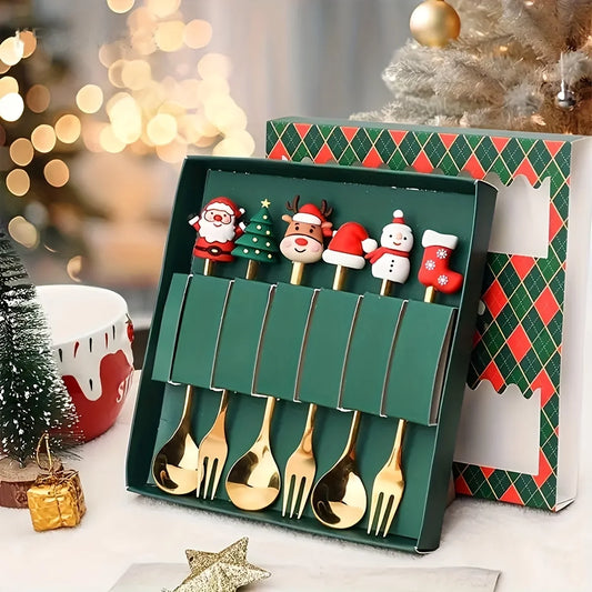 Christmas Fork & Spoon Gift Set