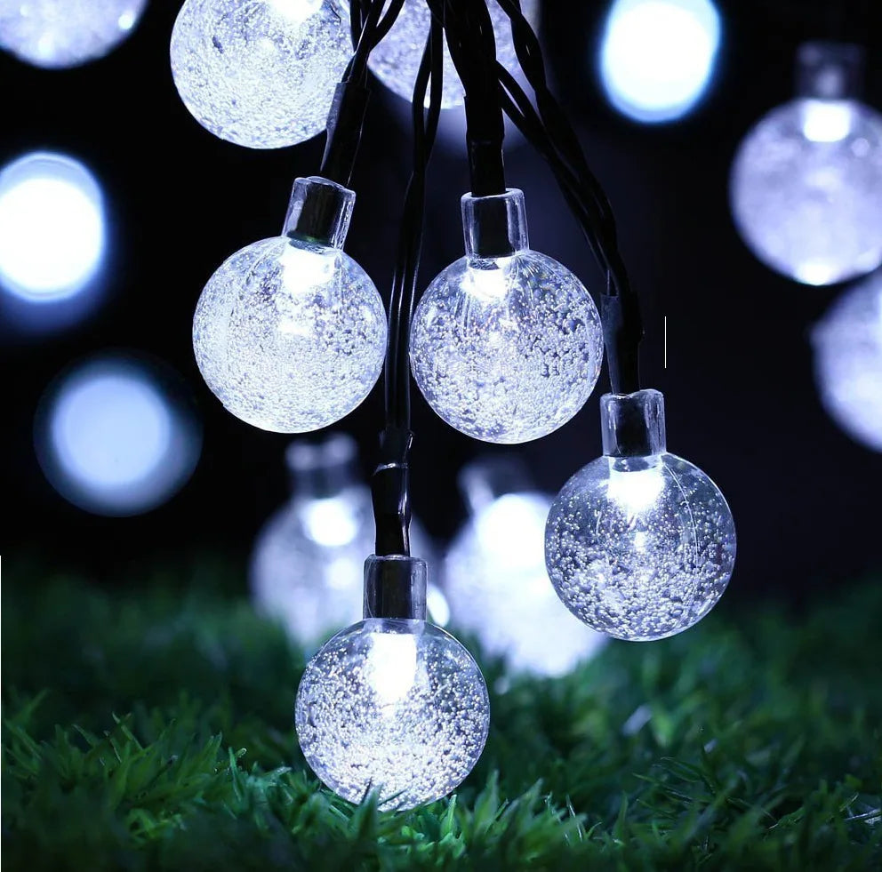 Solar Bubble Ball String Lights