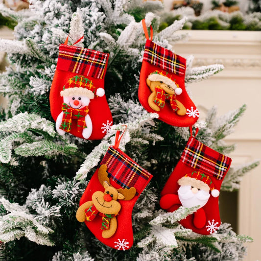 Merry Christmas Fabric Gift Socks