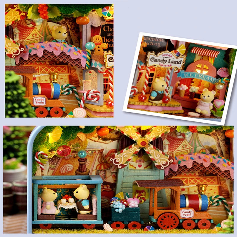 DIY Wooden Miniature Dollhouse Theatre Box