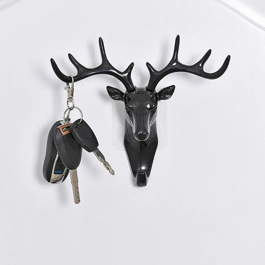 Vintage Deer Head Antler Wall Hook