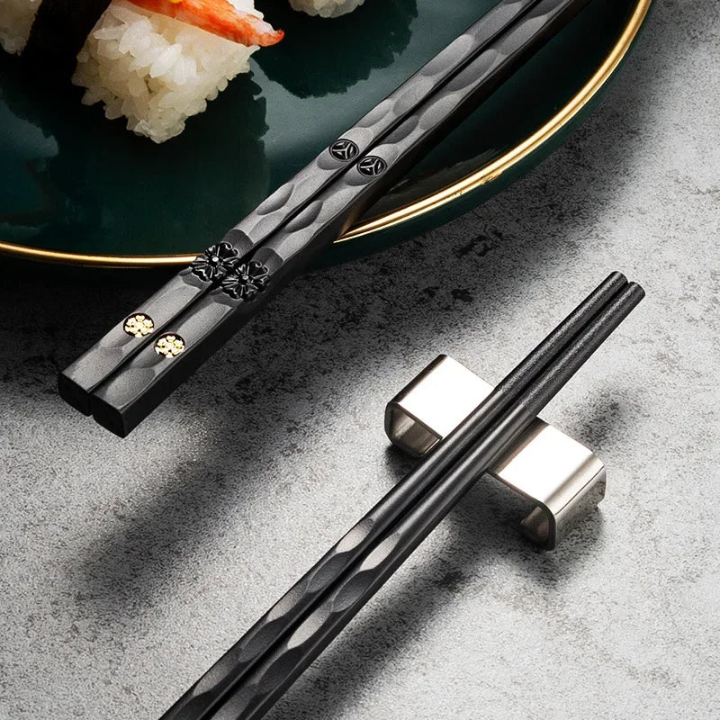 High-Quality Japanese Metal Chopsticks – 5 Pairs