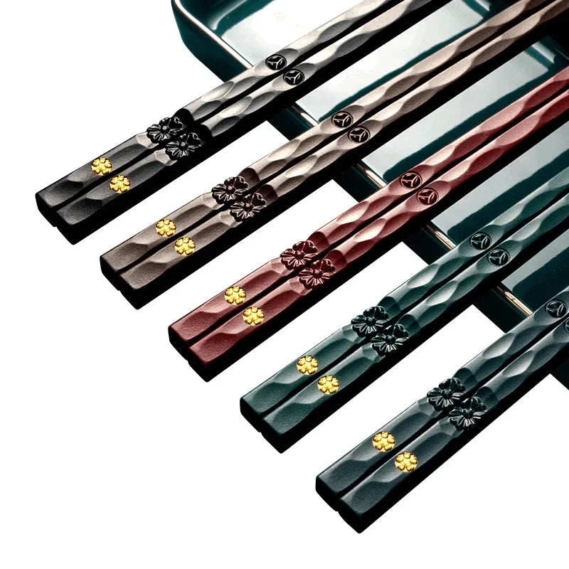 High-Quality Japanese Metal Chopsticks – 5 Pairs