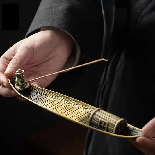Golden Voyage Fishing Boat Incense Holder