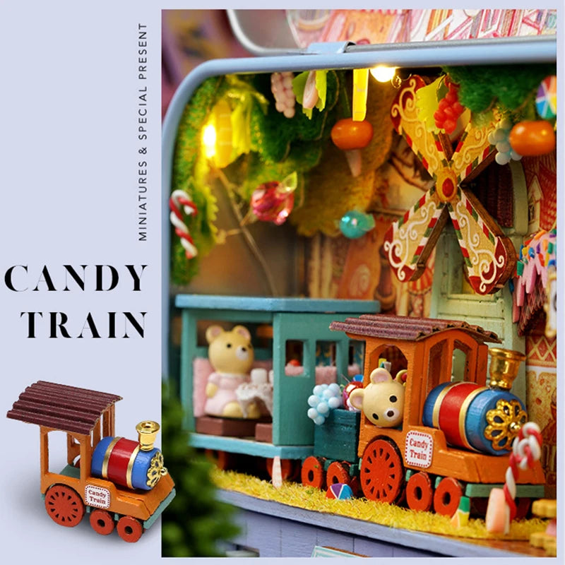 DIY Wooden Miniature Dollhouse Theatre Box