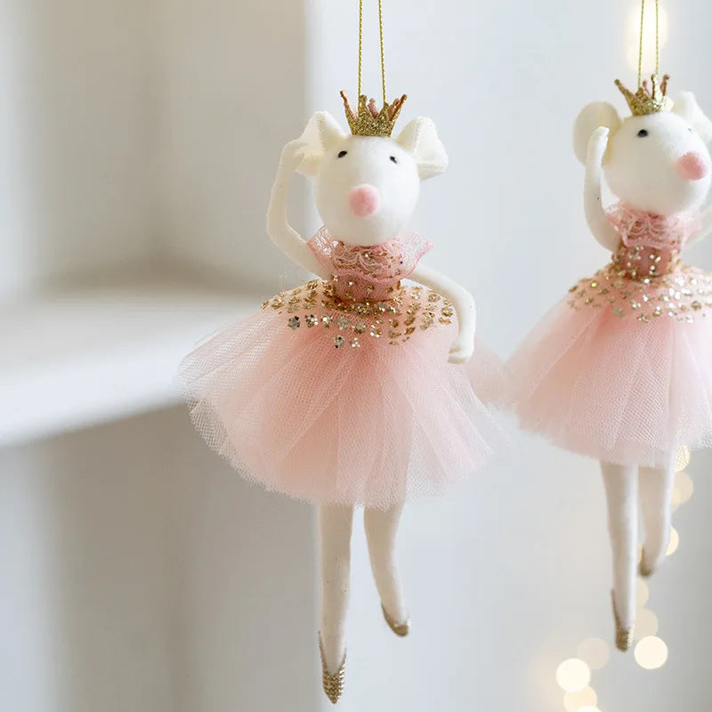 Christmas Mouse Ballet Angel Pendant