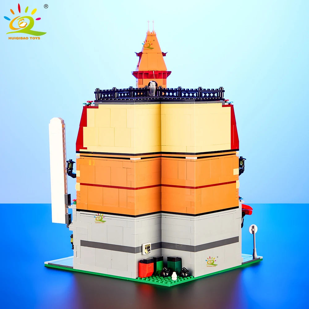 NoeluxeTM City Corner Coffee Shop Building Block Set