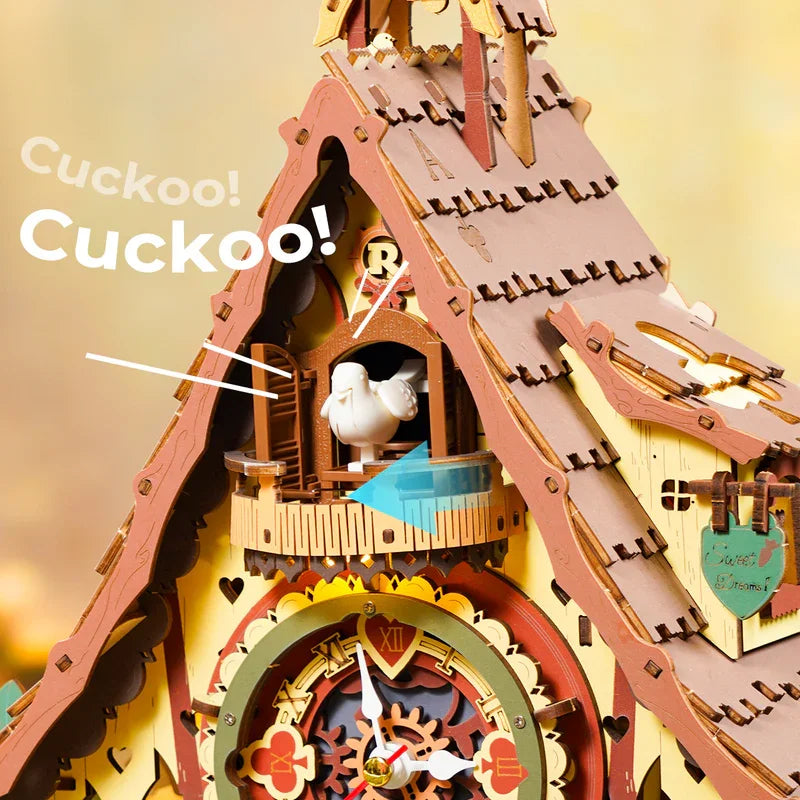NoeluxeTM Cuckoo Clock 3D Wooden Puzzle