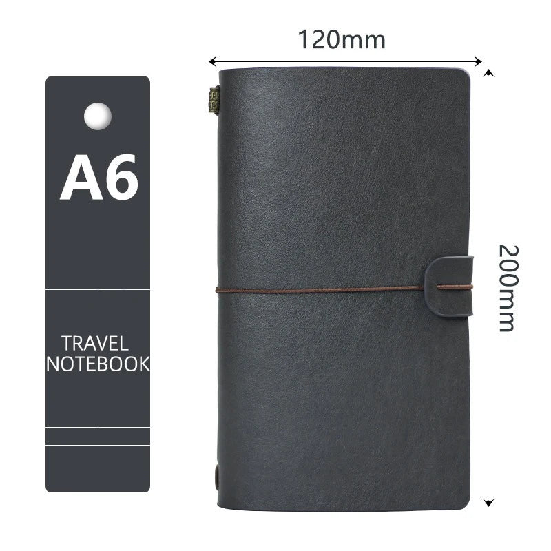 Retro Leather Strap Travel Notebook