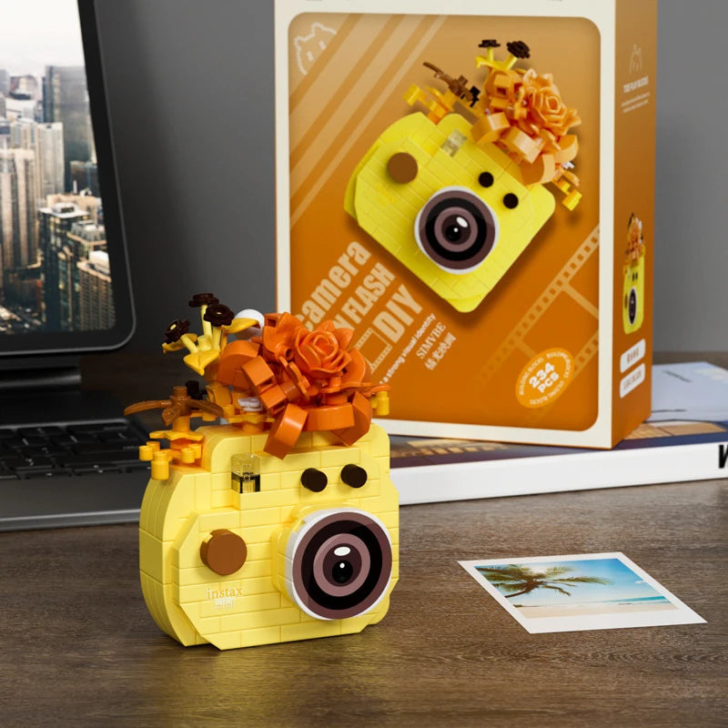 SLR Camera Mirror Flower Building Block Set