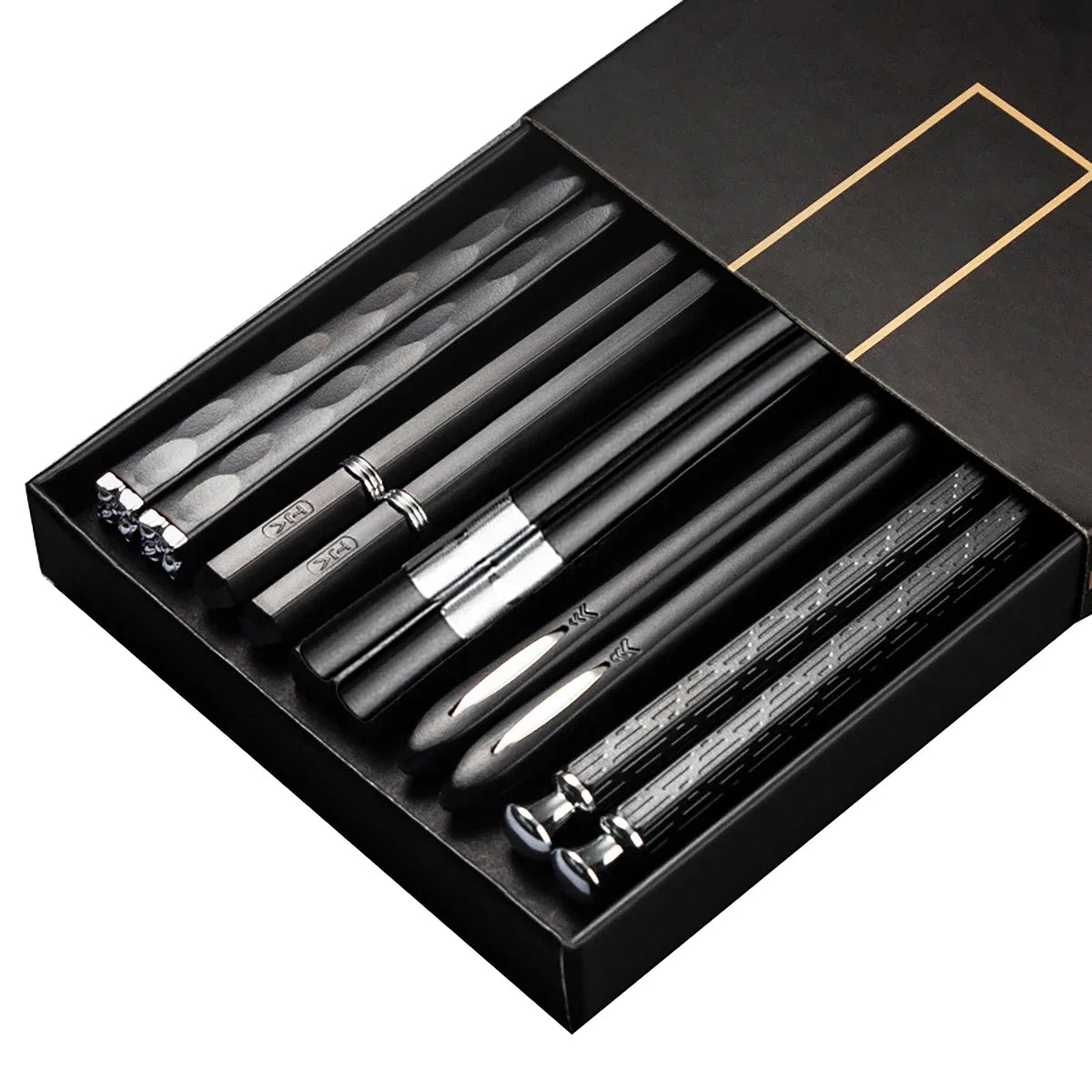 High-Quality Japanese Metal Chopsticks – 5 Pairs