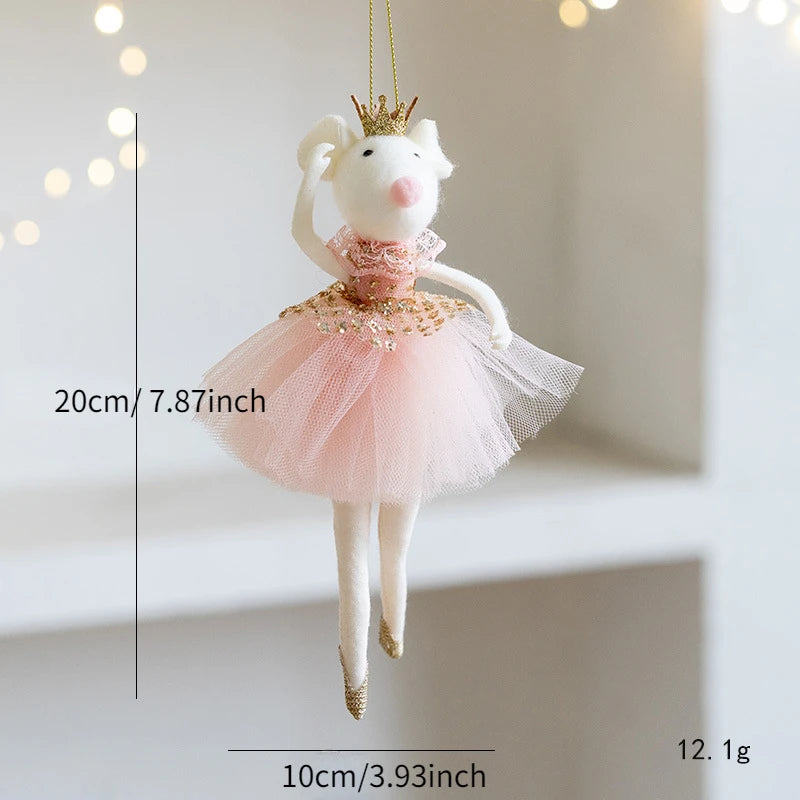 Christmas Mouse Ballet Angel Pendant