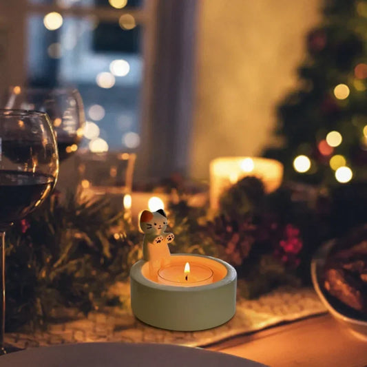 Cat Warm Paws Candle Holder