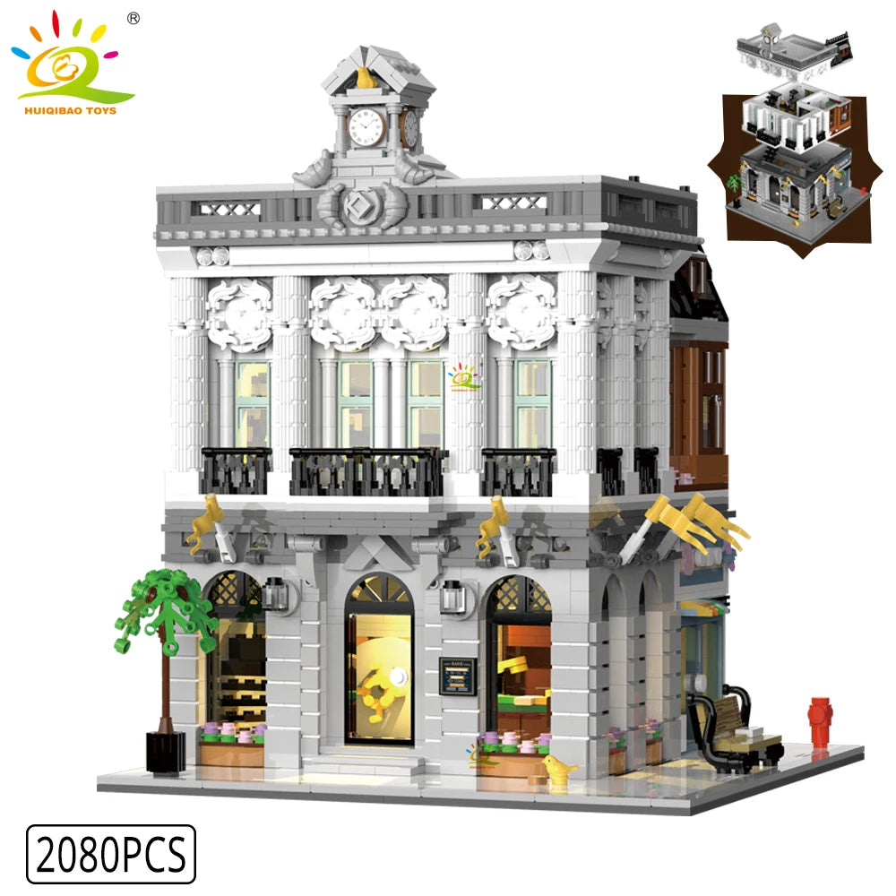 NoeluxeTM City Corner Coffee Shop Building Block Set