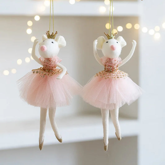 Christmas Mouse Ballet Angel Pendant