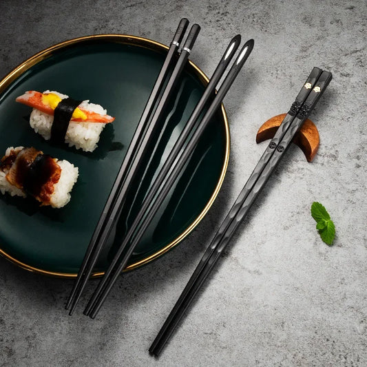 High-Quality Japanese Metal Chopsticks – 5 Pairs