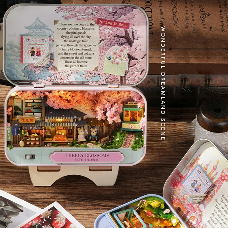 DIY Wooden Miniature Dollhouse Theatre Box